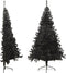 vidaXL - Kunstkerstboom - met - standaard - half - 240 - cm - PVC - zwart
