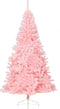 vidaXL - Kunstkerstboom - met - standaard - half - 240 - cm - PVC - roze