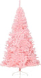 vidaXL - Kunstkerstboom - met - standaard - half - 240 - cm - PVC - roze