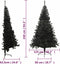 vidaXL - Kunstkerstboom - met - standaard - half - 240 - cm - PVC - zwart