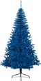 vidaXL - Kunstkerstboom - met - standaard - half - 240 - cm - PVC - blauw
