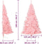 vidaXL - Kunstkerstboom - met - standaard - half - 240 - cm - PVC - roze