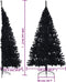 vidaXL - Kunstkerstboom - met - standaard - half - 240 - cm - PVC - zwart