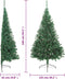 vidaXL - Kunstkerstboom - met - standaard - half - 240 - cm - PVC - groen