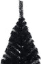 vidaXL - Kunstkerstboom - met - standaard - half - 240 - cm - PVC - zwart