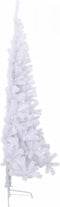 vidaXL - Kunstkerstboom - met - standaard - half - 240 - cm - PVC - groen