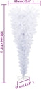 vidaXL - Kunstkerstboom - met - standaard - omgekeerd - 120 - cm - wit