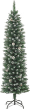 vidaXL - Kunstkerstboom - met - standaard - smal - 120 - cm - PVC