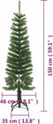 vidaXL - Kunstkerstboom - met - standaard - smal - 150 - cm - PE