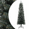 vidaXL - Kunstkerstboom - met - standaard - smal - 150 - cm - PVC - groen