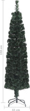 vidaXL - Kunstkerstboom - met - standaard - smal - 150 - cm - glasvezel