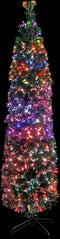 vidaXL - Kunstkerstboom - met - standaard - smal - 150 - cm - glasvezel