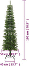 vidaXL - Kunstkerstboom - met - standaard - smal - 180 - cm - PE
