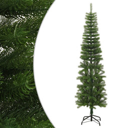 vidaXL - Kunstkerstboom - met - standaard - smal - 210 - cm - PE