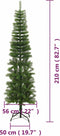 vidaXL - Kunstkerstboom - met - standaard - smal - 210 - cm - PE