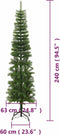 vidaXL - Kunstkerstboom - met - standaard - smal - 240 - cm - PE