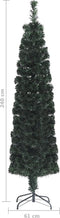 vidaXL - Kunstkerstboom - met - standaard - smal - 240 - cm - glasvezel