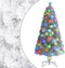 vidaXL - Kunstkerstboom - met - verlichting - 120 - cm - glasvezel - wit