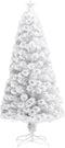 vidaXL - Kunstkerstboom - met - verlichting - 120 - cm - glasvezel - wit