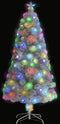 vidaXL - Kunstkerstboom - met - verlichting - 120 - cm - glasvezel - wit