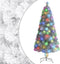 vidaXL - Kunstkerstboom - met - verlichting - 150 - cm - glasvezel - wit