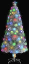 vidaXL - Kunstkerstboom - met - verlichting - 150 - cm - glasvezel - wit