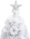 vidaXL - Kunstkerstboom - met - verlichting - 150 - cm - glasvezel - wit