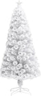 vidaXL - Kunstkerstboom - met - verlichting - 150 - cm - glasvezel - wit
