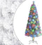 vidaXL - Kunstkerstboom - met - verlichting - 180 - cm - glasvezel - wit