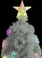 vidaXL - Kunstkerstboom - met - verlichting - 210 - cm - glasvezel - wit