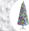 vidaXL - Kunstkerstboom - met - verlichting - 240 - cm - glasvezel - wit