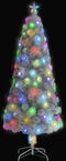 vidaXL - Kunstkerstboom - met - verlichting - 240 - cm - glasvezel - wit