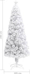 vidaXL - Kunstkerstboom - met - verlichting - 240 - cm - glasvezel - wit