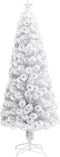 vidaXL - Kunstkerstboom - met - verlichting - 240 - cm - glasvezel - wit