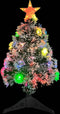 vidaXL - Kunstkerstboom - met - verlichting - 64 - cm - glasvezel - wit - en - blauw