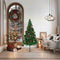 vidaXL - Kunstkerstboom - met - verlichting - en - kerstballen - 180 - cm - groen