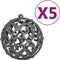 vidaXL - Kunstkerstboom - met - verlichting - en - kerstballen - 180 - cm - PVC - zwart