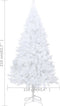 vidaXL - Kunstkerstboom - met - verlichting - en - kerstballen - 210 - cm - PVC - wit