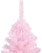 vidaXL - Kunstkerstboom - met - verlichting - en - kerstballen - 210 - cm - PVC - roze