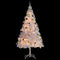 vidaXL - Kunstkerstboom - met - verlichting - en - kerstballen - 210 - cm - wit
