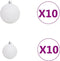 vidaXL - Kunstkerstboom - met - verlichting - en - kerstballen - 210 - cm - PVC - roze