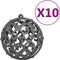 vidaXL - Kunstkerstboom - met - verlichting - en - kerstballen - 210 - cm - PVC - roze