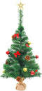vidaXL - Kunstkerstboom - met - verlichting - en - kerstballen - 64 - cm - groen
