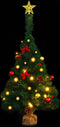 vidaXL - Kunstkerstboom - met - verlichting - en - kerstballen - 64 - cm - groen