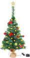 vidaXL - Kunstkerstboom - met - verlichting - en - kerstballen - 64 - cm - groen