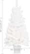 vidaXL - Kunstkerstboom - met - verlichting - en - kerstballen - 90 - cm - wit