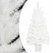 vidaXL - Kunstkerstboom - met - verlichting - en - kerstballen - 90 - cm - wit