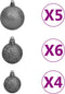 vidaXL - Kunstkerstboom - met - verlichting - en - kerstballen - 90 - cm - wit