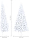 vidaXL - Kunstkerstboom - met - verlichting - en - kerstballen - half - 240 - cm - wit