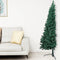 vidaXL - Kunstkerstboom - met - verlichting - en - kerstballen - half - 180 - cm - groen